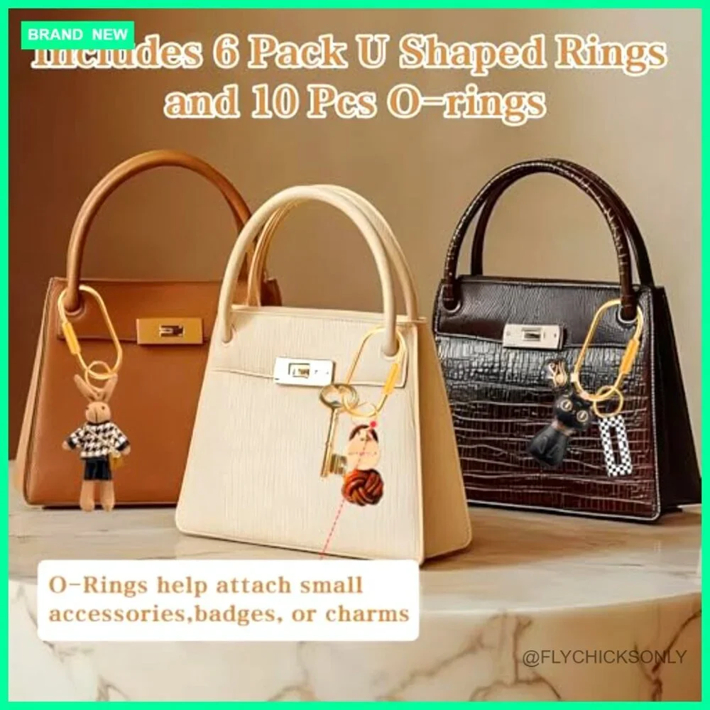 Brass Key Ring Organizer Set with Secure Screw Locking, 16 Pieces